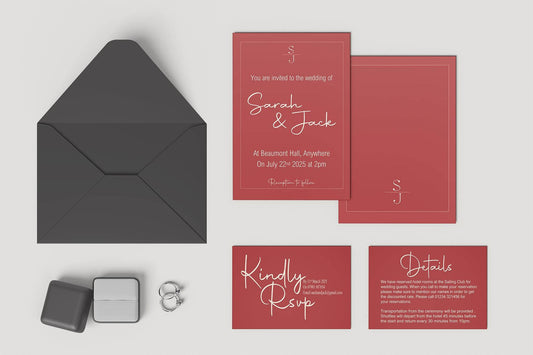Rosewood Wedding Invitation Suite