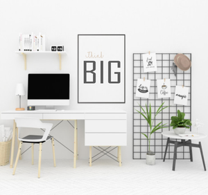 Office Wall Art Prints | Motivational | Inspirational Quote | Think Big