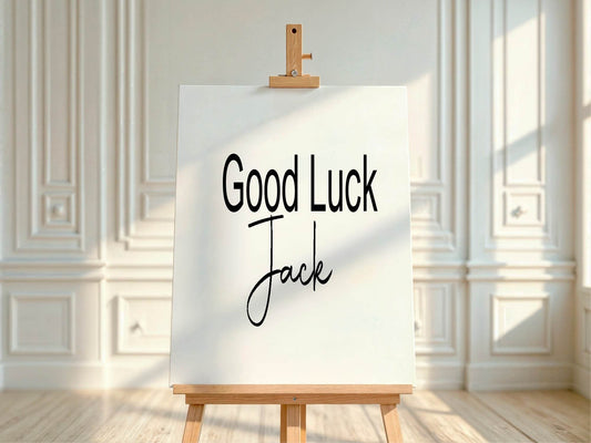Minimalist Good Luck Party Sign