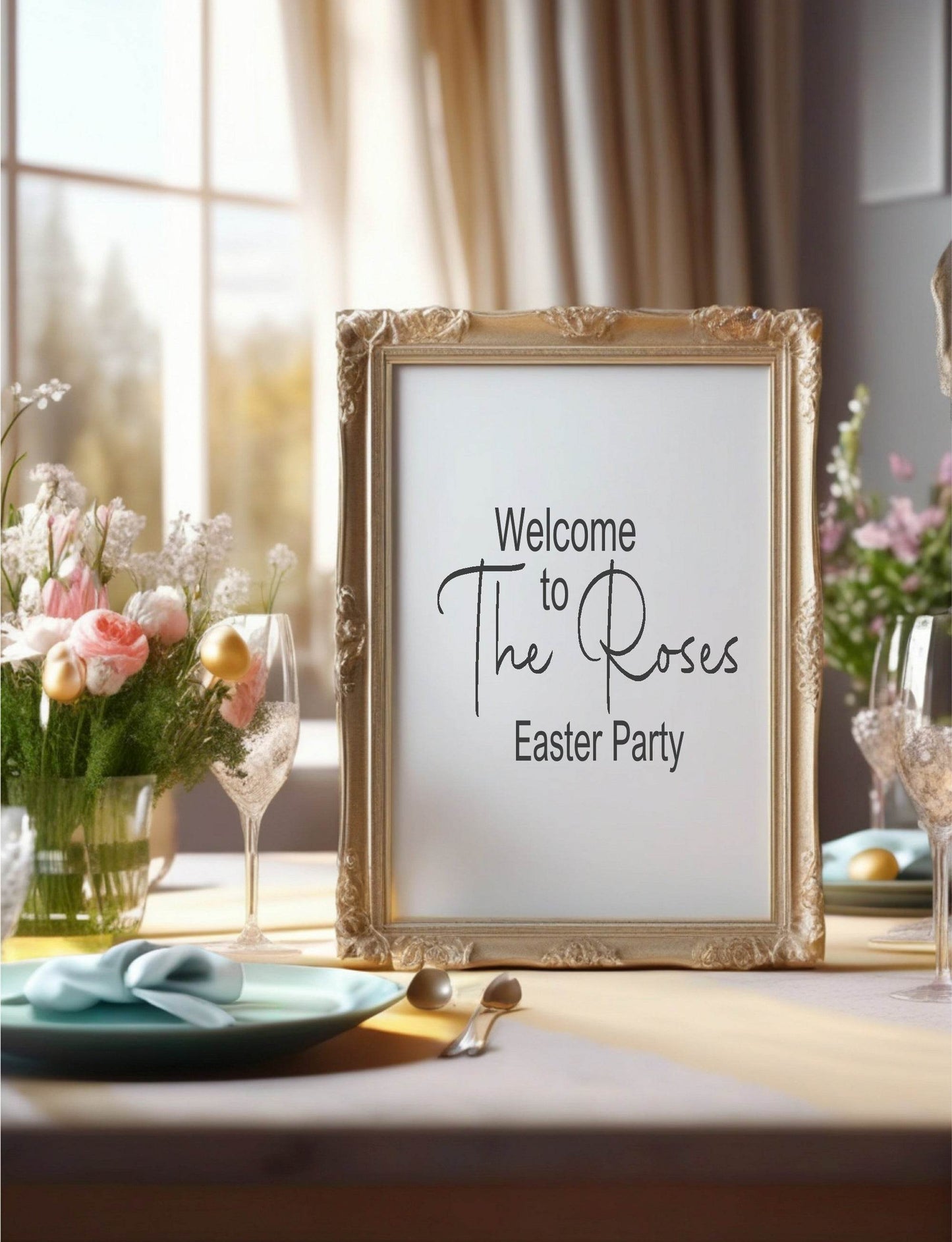 Minimalist Welcome Easter Party Sign