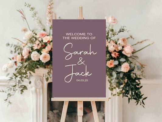 Heather Welcome To Our Wedding Party Sign