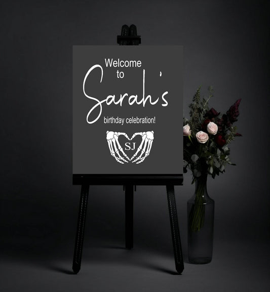 Gothic Welcome Birthday Party Sign