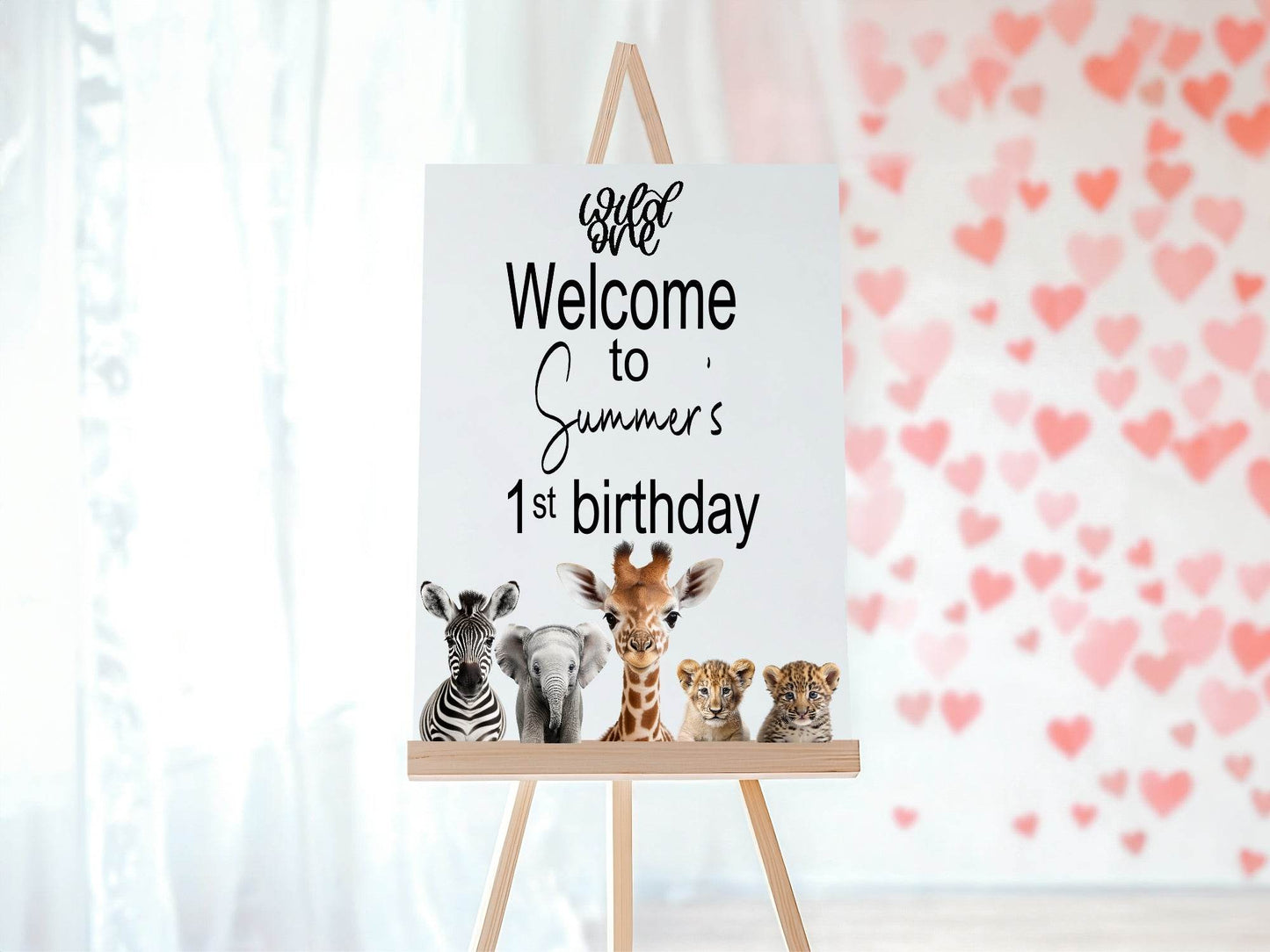 Wild One Welcome Birthday Party Sign