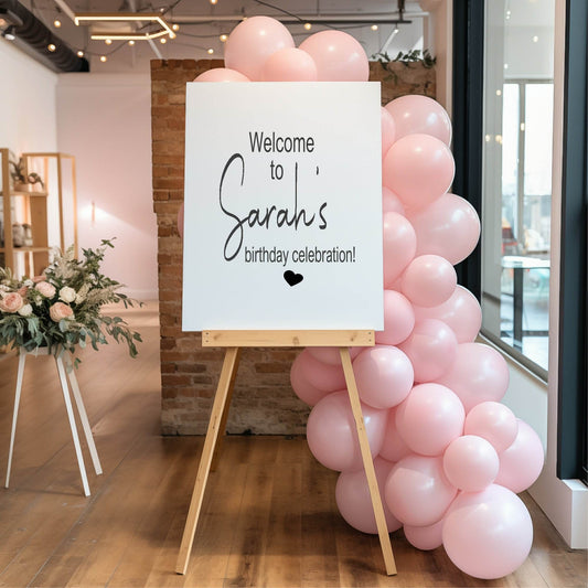 Minimalist Welcome Birthday Party Sign