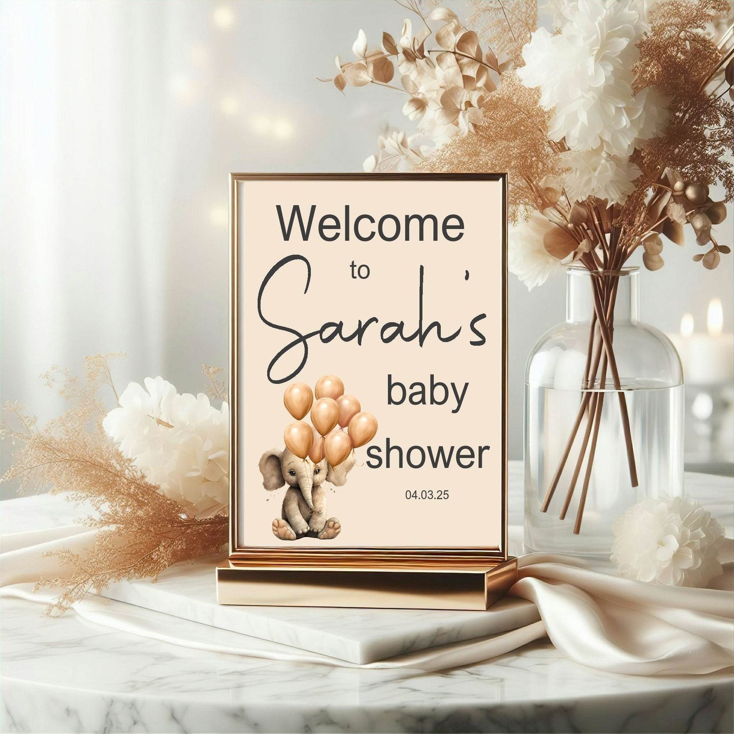 Vintage Welcome To Our Baby Shower Party Sign
