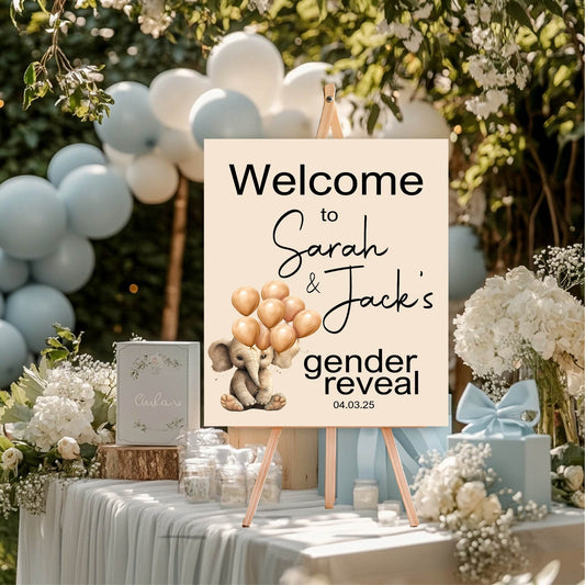 Vintage Welcome To Our Gender Reveal Party Sign