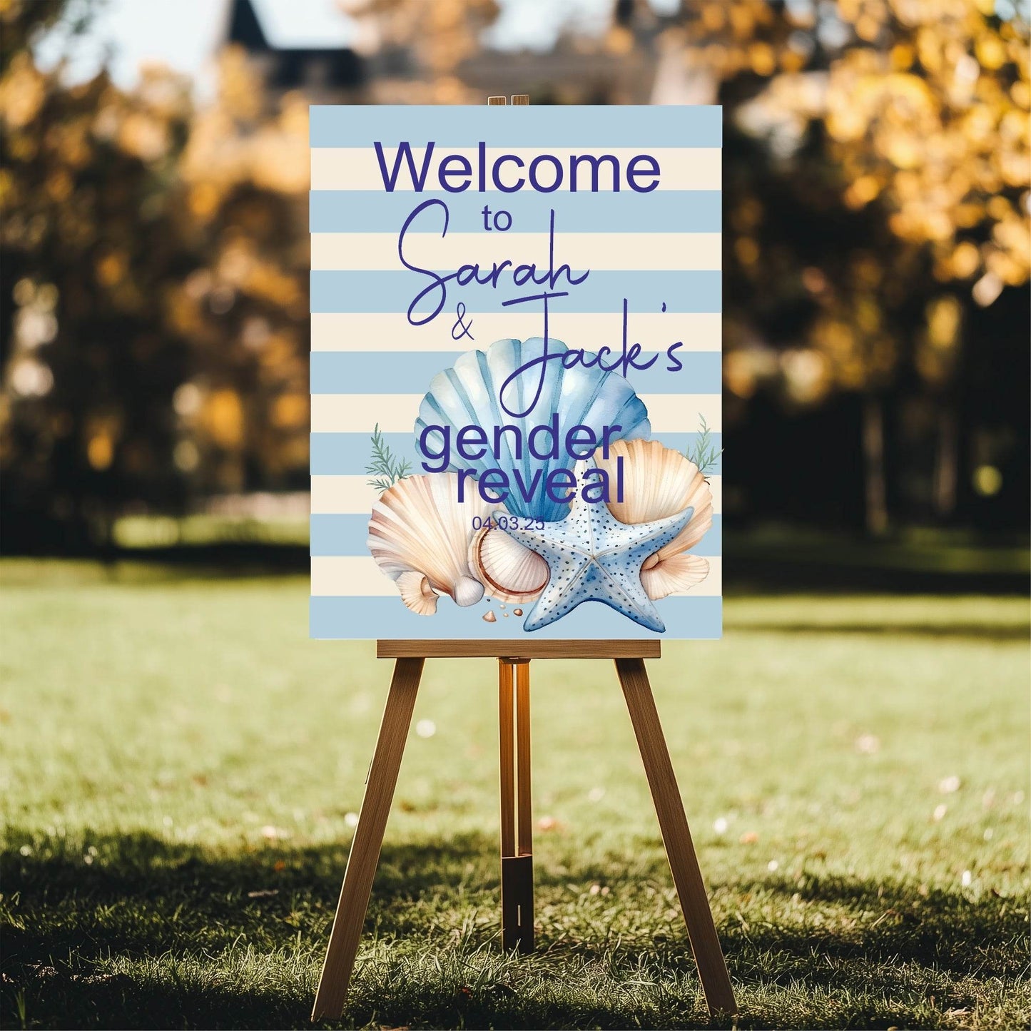 Nautical Welcome To Our Gender Reveal Party Sign