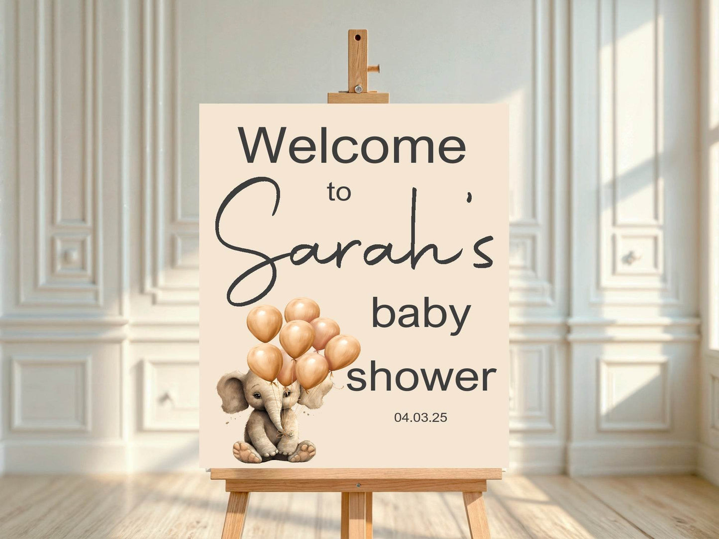 Vintage Welcome To Our Baby Shower Party Sign