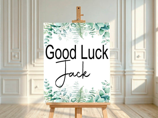 Eucalyptus Good Luck Party Sign