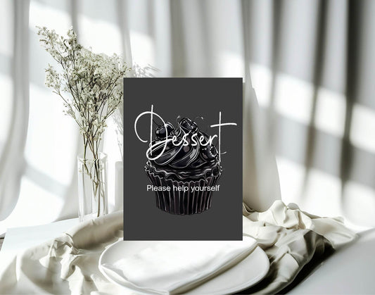 Gothic Dessert Baby Shower Party Sign