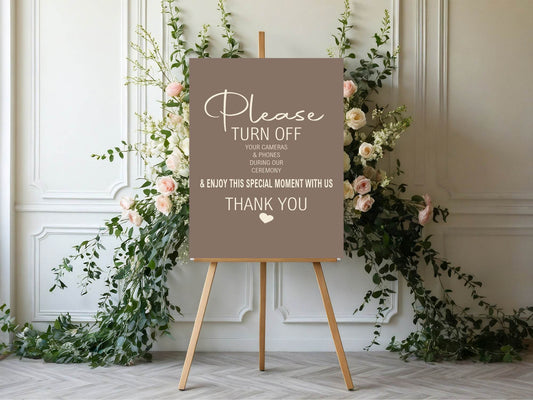 Earth Unplugged Wedding Party Sign