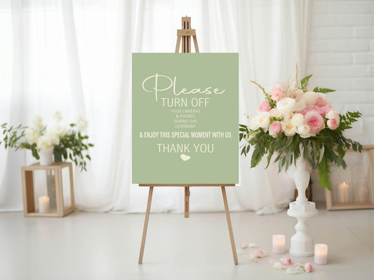 Willow Unplugged Wedding Party Sign