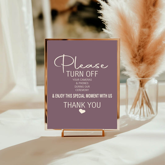 Heather Unplugged Wedding Party Sign