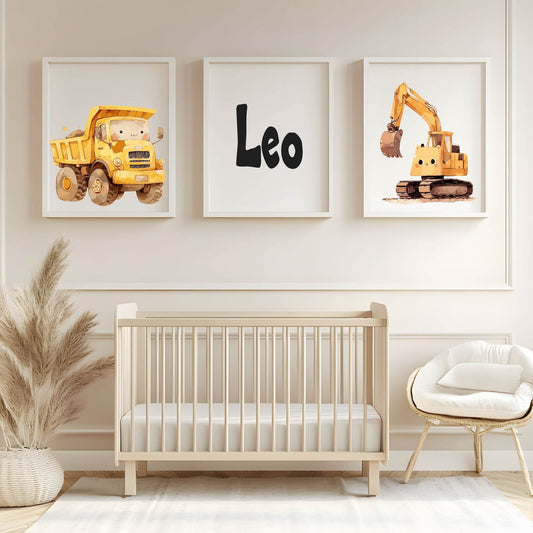 Cute Dump Truck Print | Nursery Wall Art