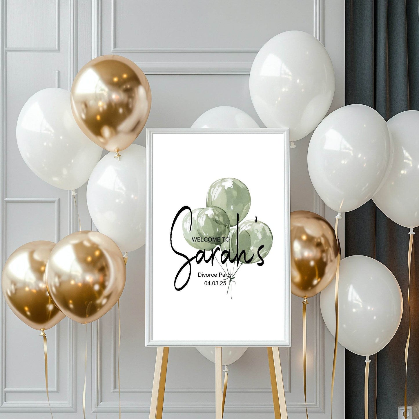 Balloon Welcome Divorce Party Sign