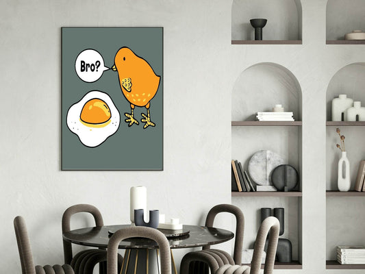 The Chick And The Fried Egg Print | Humorous Wall Art
