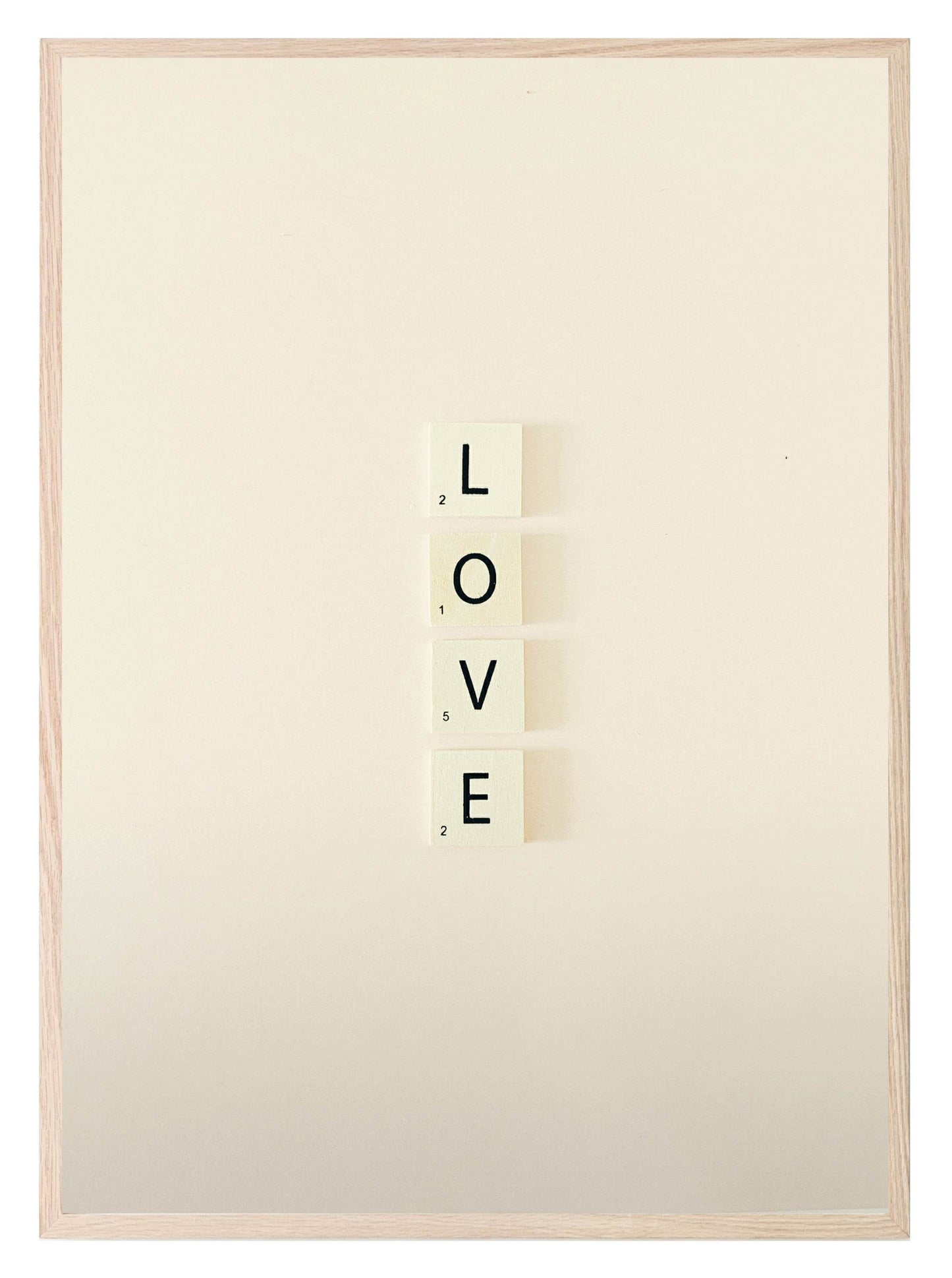 Love Print | Scrabble | Cream | Colourful Wall Art