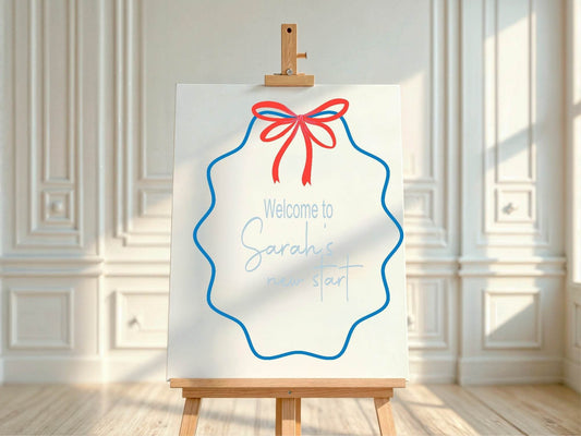 New Start Welcome Divorce Party Sign