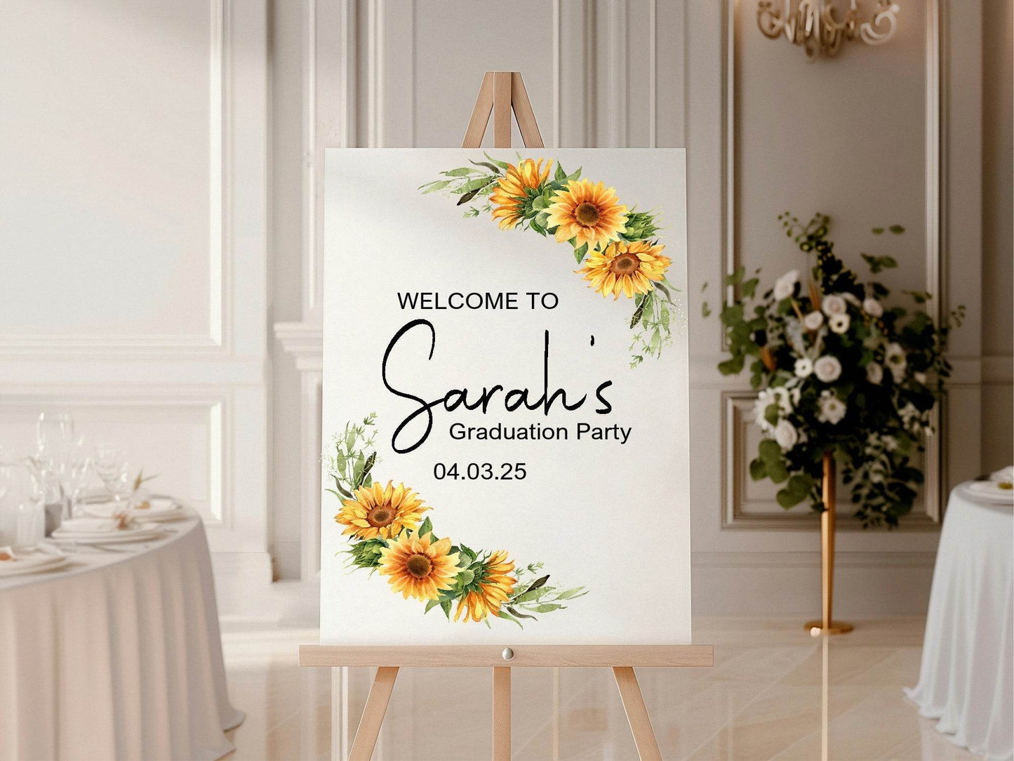 Sunflower Graduation Party Sign