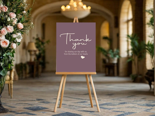 Heather Thank You Wedding Party Sign
