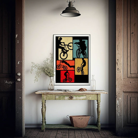 Cycling Print | Colourful | Hobbies Wall Art