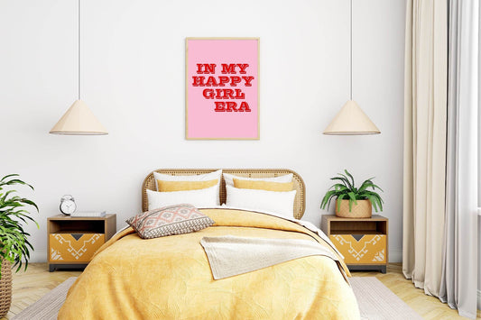 In My Happy Girl Era Print | Pink Fun Wall Art