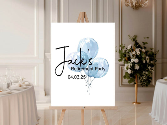 Balloons Retirement Party Sign