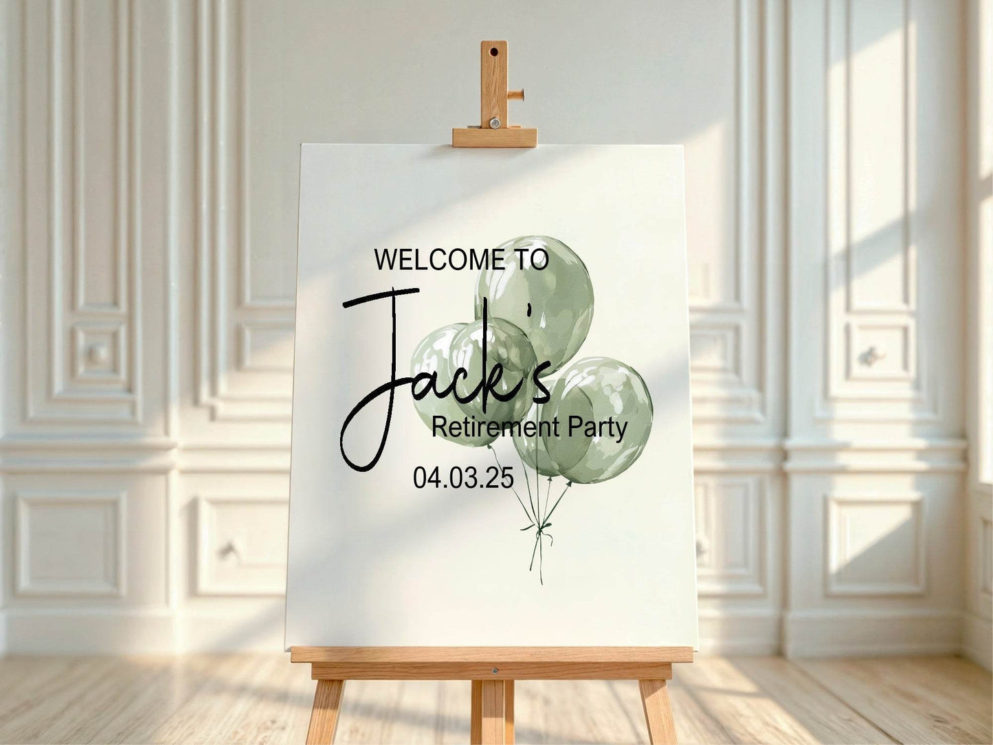 Balloons Retirement Party Sign