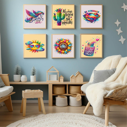 Always Choose Love Print | Unicorn Kids Wall Art