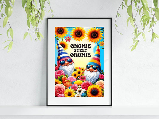 Gnomie Sweet Gnomie Print | Gardening Wall Art