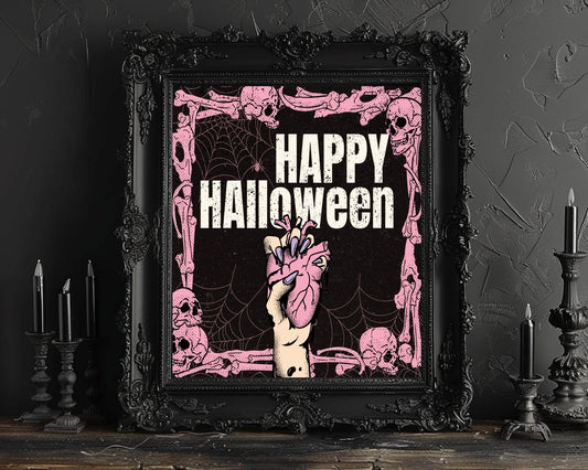 Happy Halloween Print | Heart In Hand Wall Art