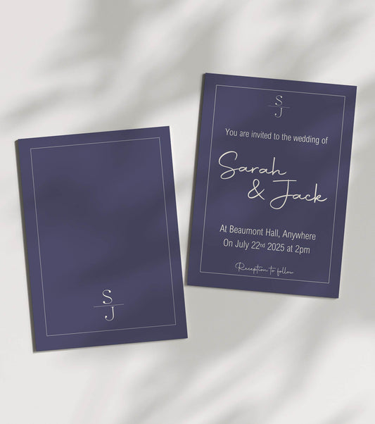 Sapphire Wedding Invitation Suite