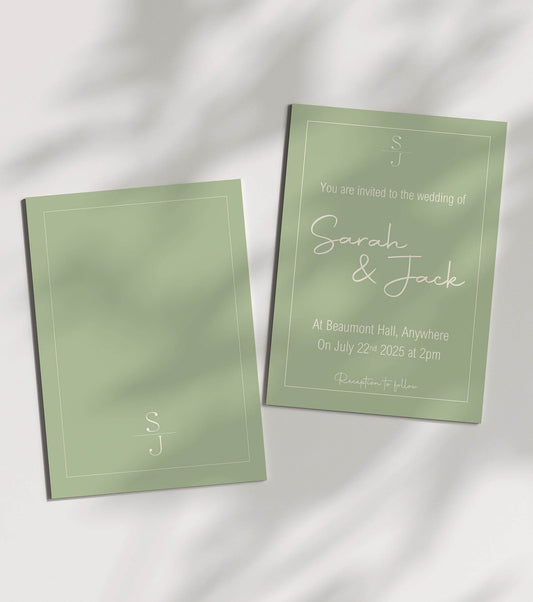Willow Wedding Party Invitations & Envelopes | Pack of 10