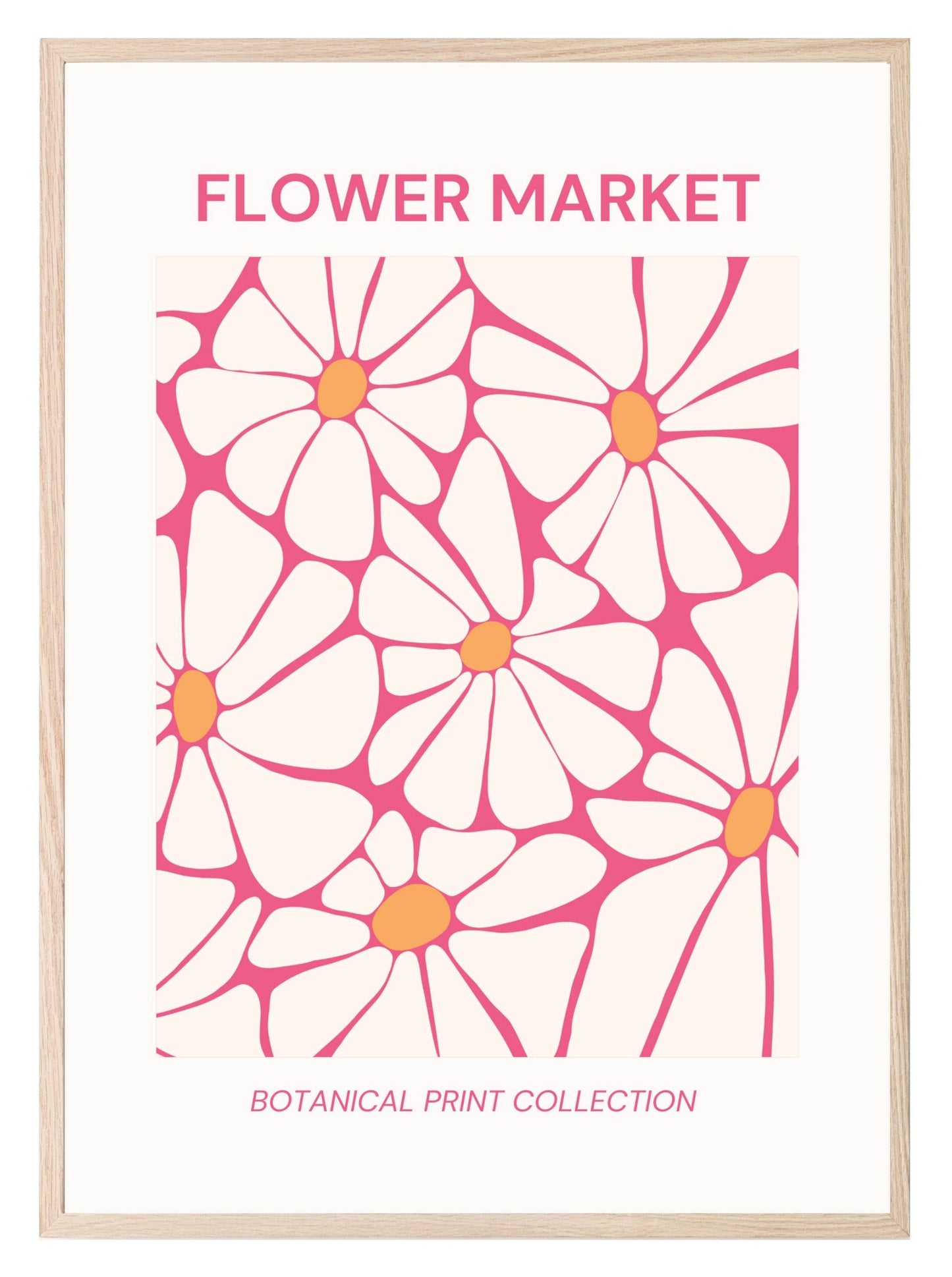 Flower Market Print | Pink Abstract Floral Wall Art