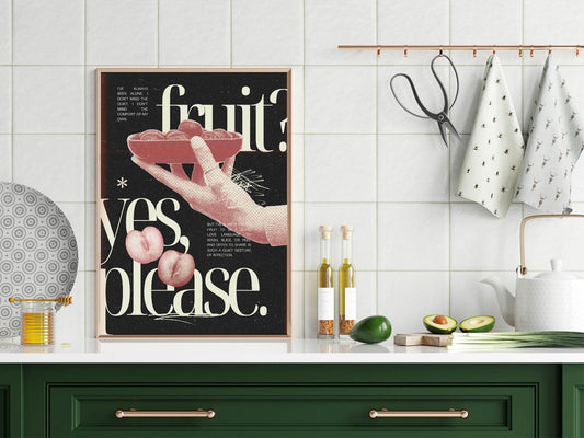 Fruit Yes Please Print | Kitchen Wall Art