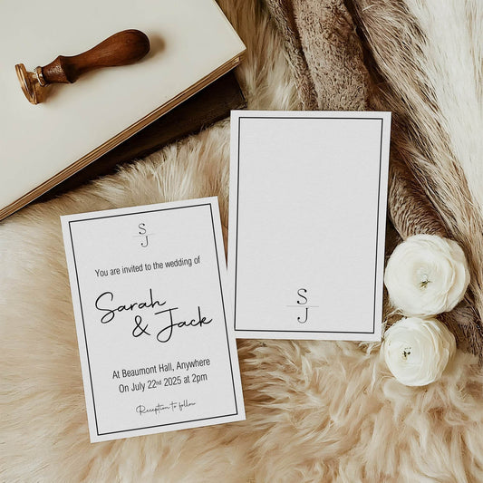 Minimalist Wedding Invitation Suite