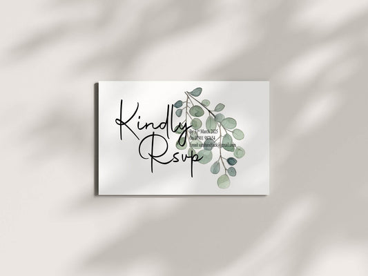 Eucalyptus RSVP Wedding Party Cards | Pack of 10
