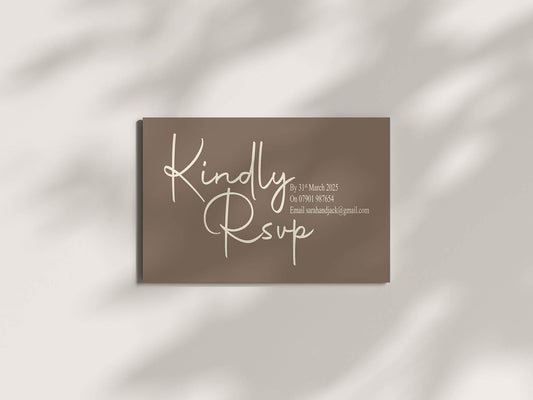 Earth RSVP Wedding Party Cards | Pack of 10 | A6