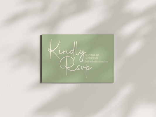 Willow RSVP Wedding Party Cards | Pack of 10 | A6