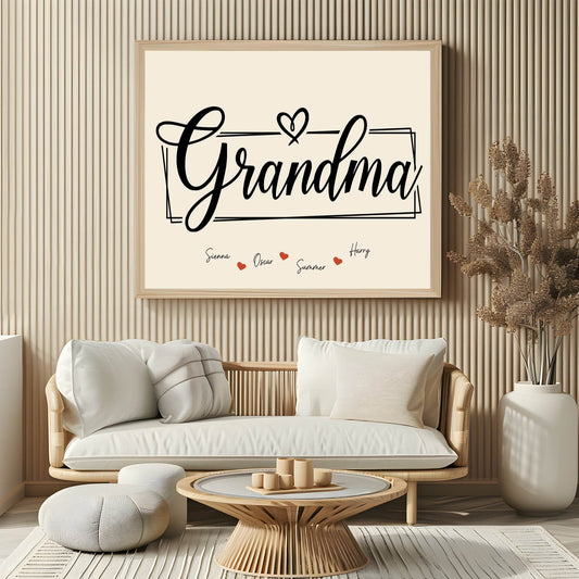 Personalised Grandma Print | Family Wall Art