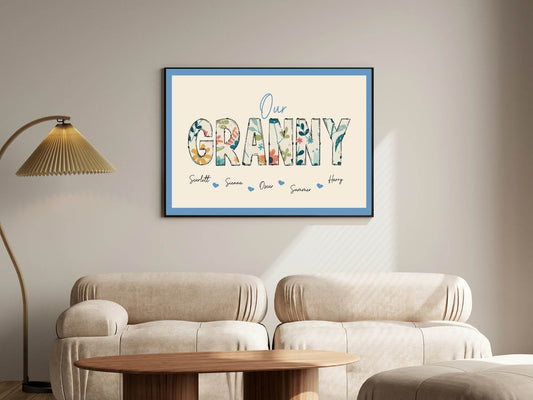 Personalised Our Granny Print | Family Wall Art