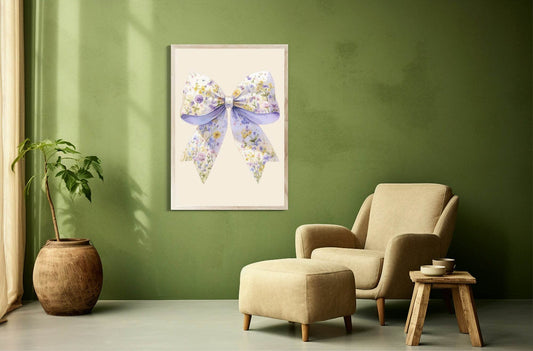 Floral Bow Print | Spring Collection Wall Art