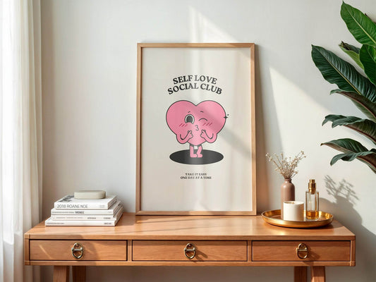 Self Love Social Club Print | Coquette Wall Art