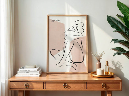 Abstract Body Line Art Print | Modern Wall Art