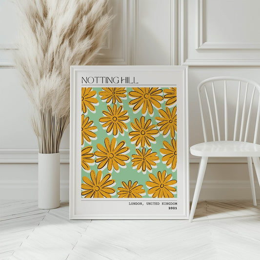 Notting Hill Flower Market Print | Floral Travel Wall Art