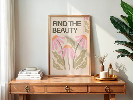 Find The Beauty Print | Floral Wall Art