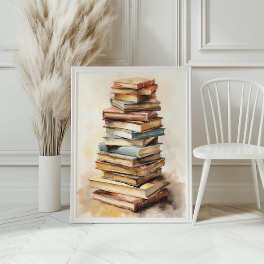 Books Wall Art Print