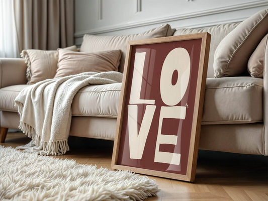 Love You Print | Romantic Wall Art