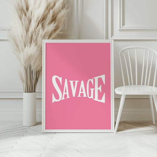 Savage Print | Pink | Coquette Wall Art