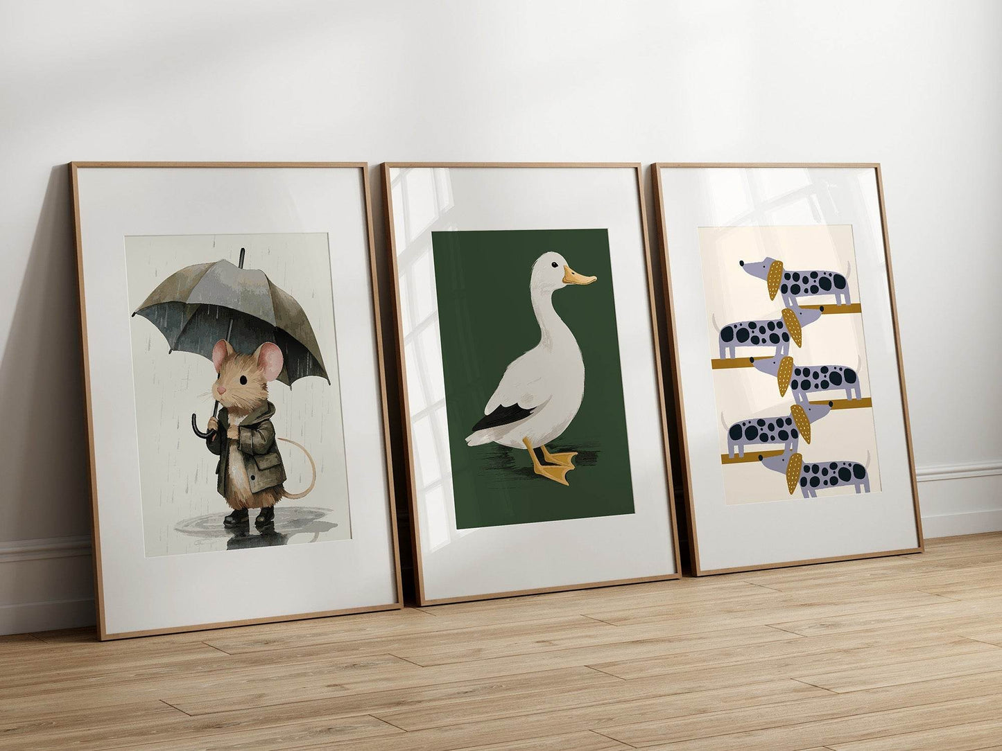 Classic Green Duck Print | Kids Wall Art